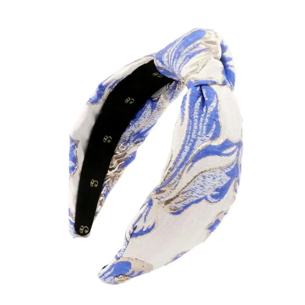 The Royal Blue Hibiscus Brocade